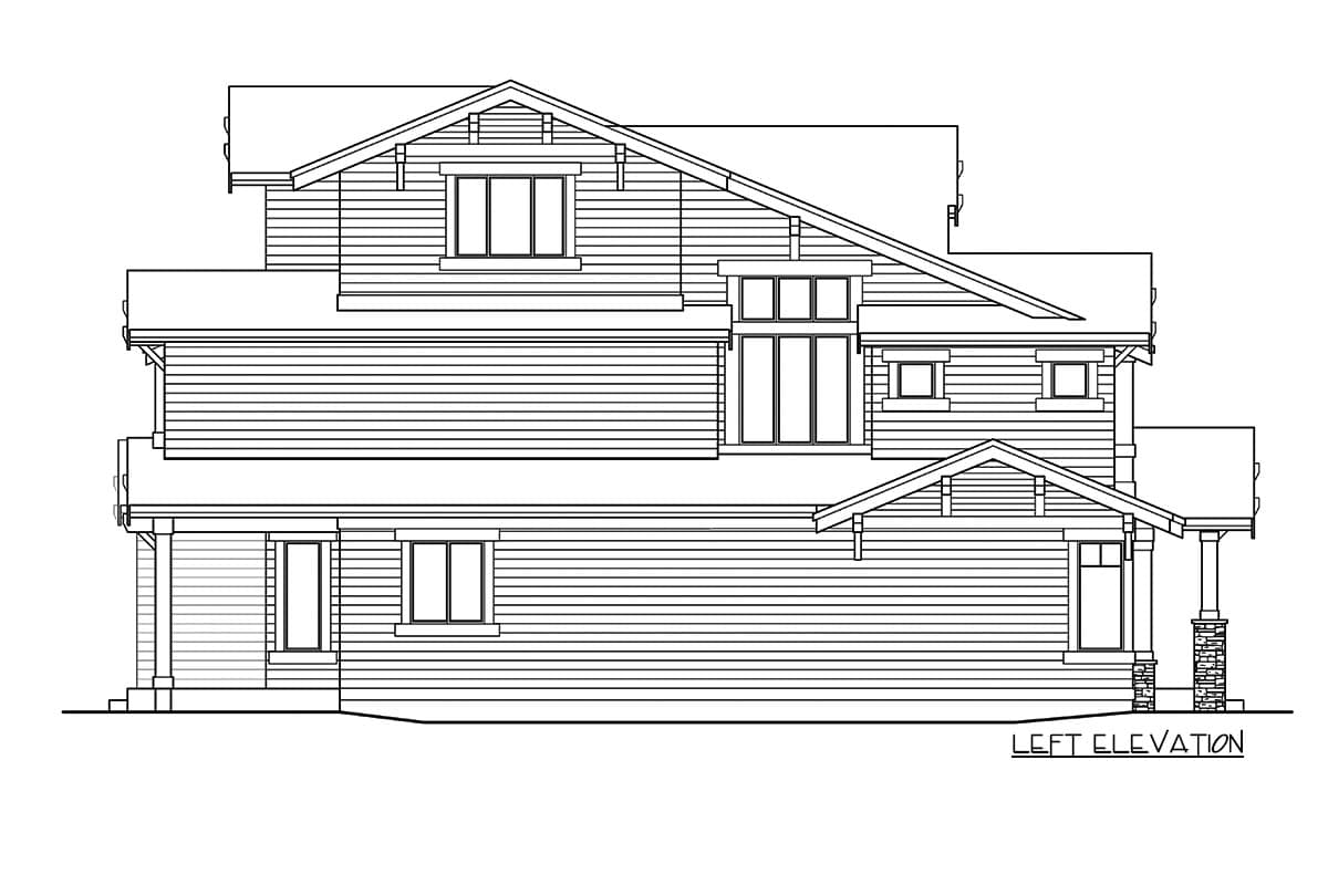 Plan 23827JD: 3-Story House Plan with Bonus Room Third Level - Image #26 - Craftsman, New American, Northwest