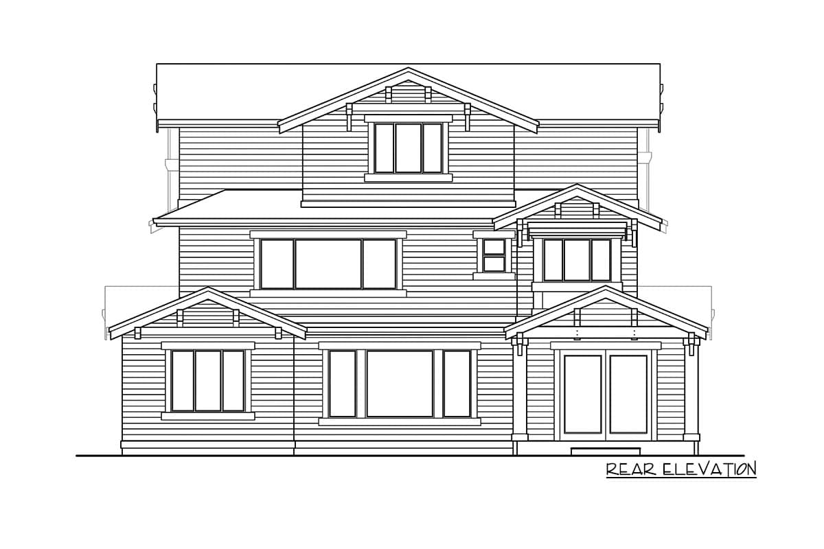 Plan 23827JD: 3-Story House Plan with Bonus Room Third Level - Image #27 - Craftsman, New American, Northwest