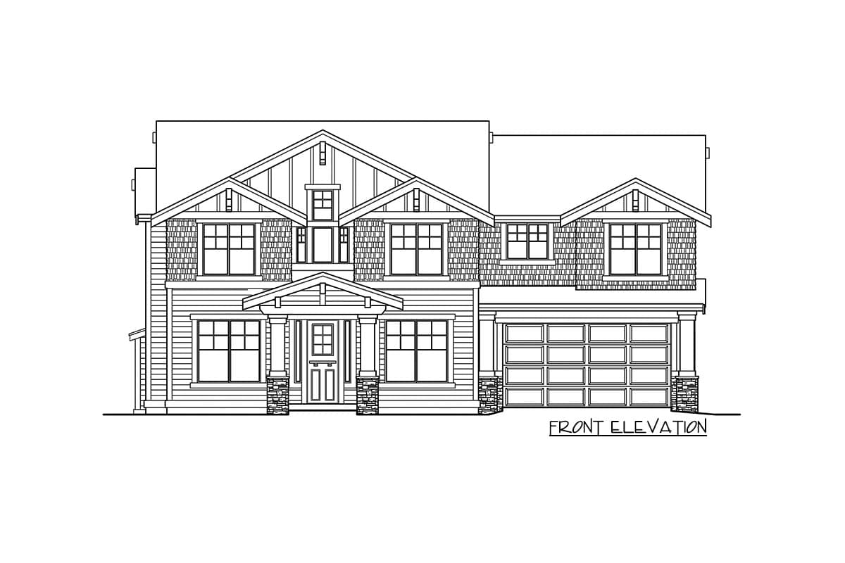 Plan 23821JD: Fresh 5-Bed House Plan with Main-level Guest Room - Image #24 - Craftsman, New American, Northwest