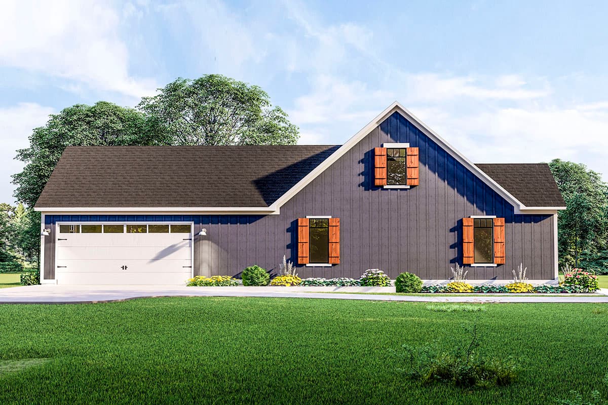 Plan 62155V: Exquisite 3-Bed House Plan with Split Bedrooms - Image #4 - Country, Farmhouse, Modern Farmhouse, New American