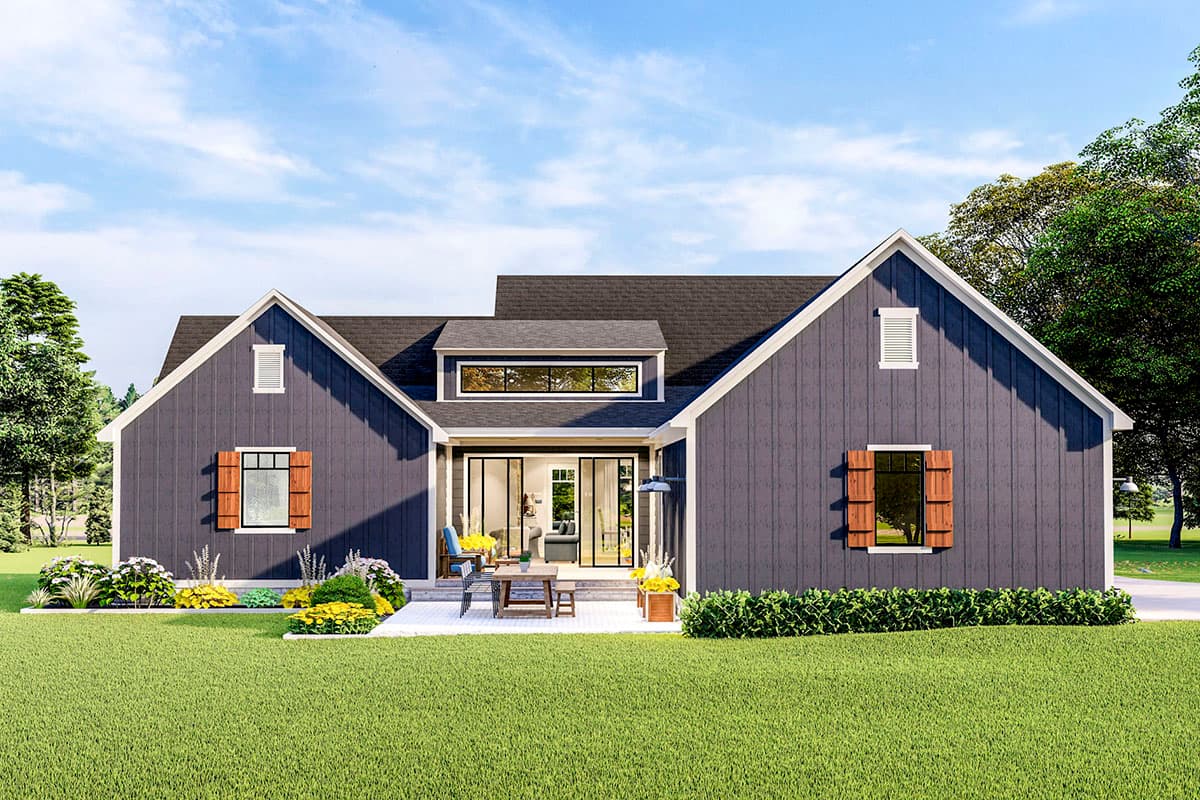 Plan 62155V: Exquisite 3-Bed House Plan with Split Bedrooms - Image #5 - Country, Farmhouse, Modern Farmhouse, New American