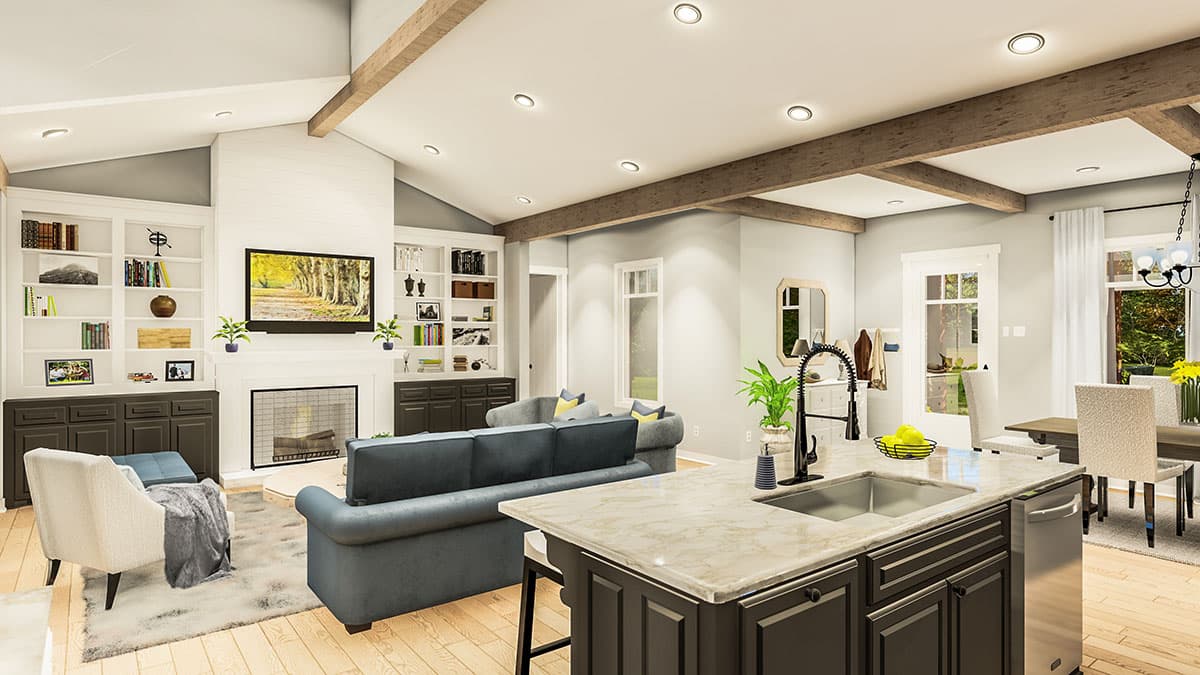 Plan 62155V: Exquisite 3-Bed House Plan with Split Bedrooms - Image #11 - Country, Farmhouse, Modern Farmhouse, New American