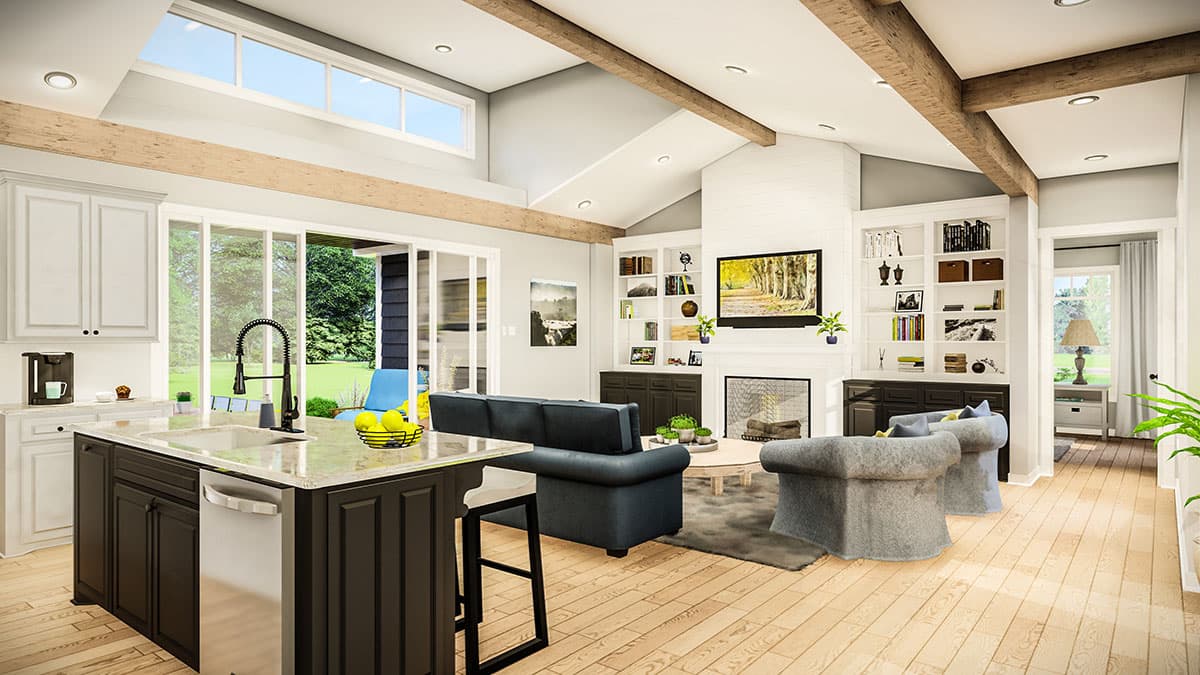 Plan 62155V: Exquisite 3-Bed House Plan with Split Bedrooms - Image #8 - Country, Farmhouse, Modern Farmhouse, New American