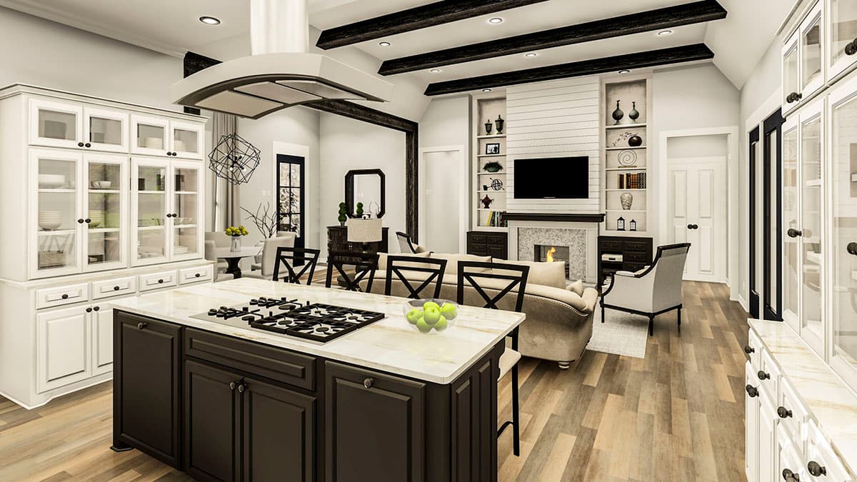 Plan 62156V: Attractive One-level Home Plan with High Ceilings - Image #10 - Acadian, European, French Country, Louisiana-Style, Southern