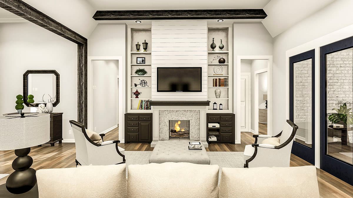 Plan 62156V: Attractive One-level Home Plan with High Ceilings - Image #11 - Acadian, European, French Country, Louisiana-Style, Southern