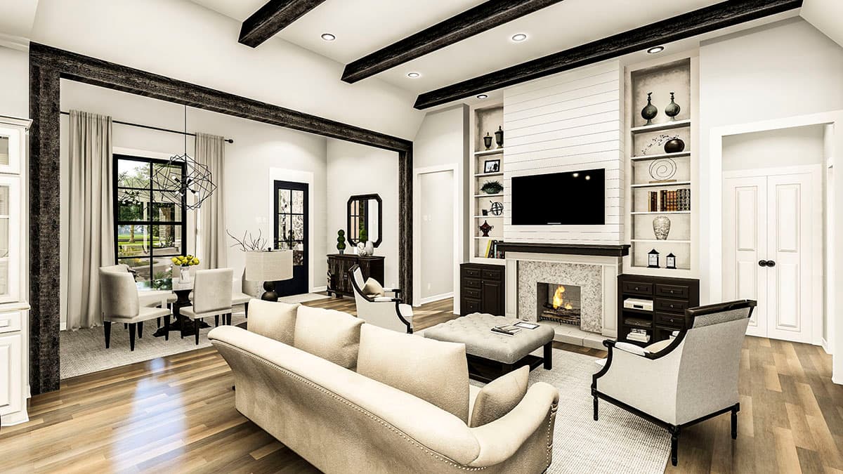 Plan 62156V: Attractive One-level Home Plan with High Ceilings - Image #13 - Acadian, European, French Country, Louisiana-Style, Southern