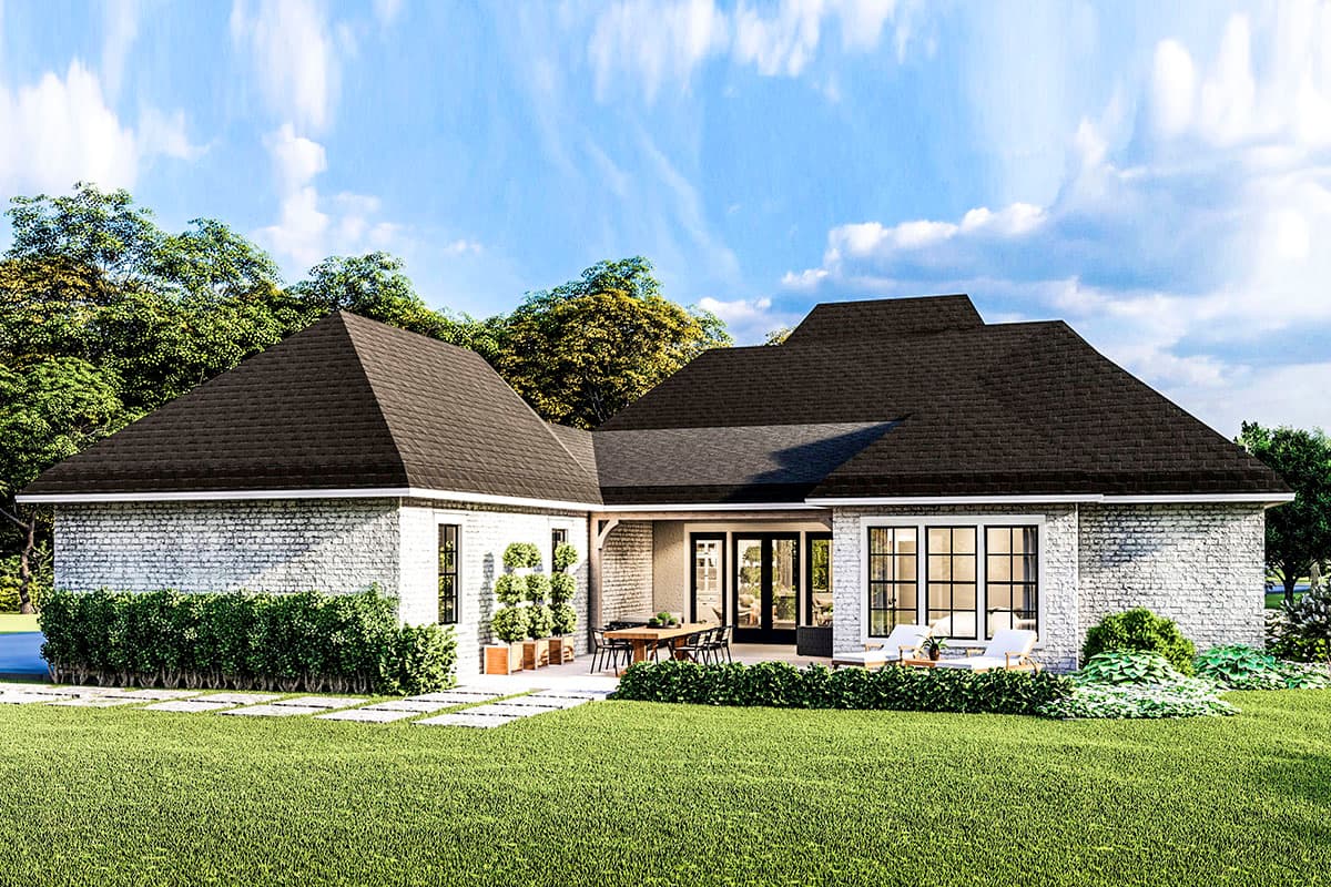 Plan 62156V: Attractive One-level Home Plan with High Ceilings - Image #5 - Acadian, European, French Country, Louisiana-Style, Southern