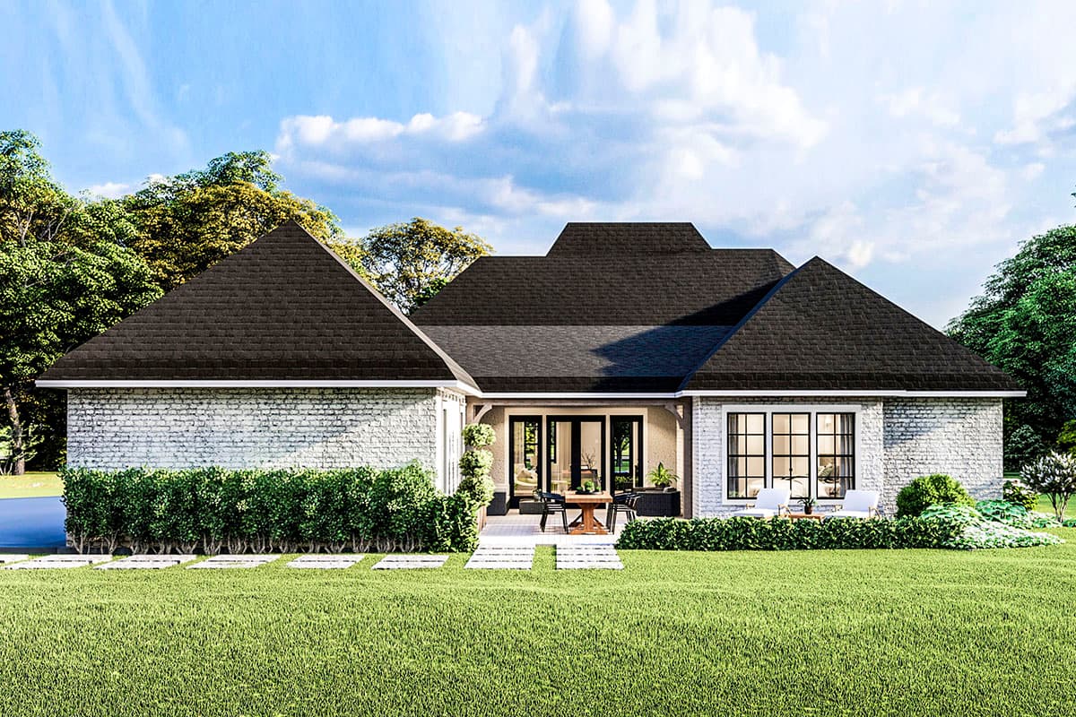 Plan 62156V: Attractive One-level Home Plan with High Ceilings - Image #6 - Acadian, European, French Country, Louisiana-Style, Southern