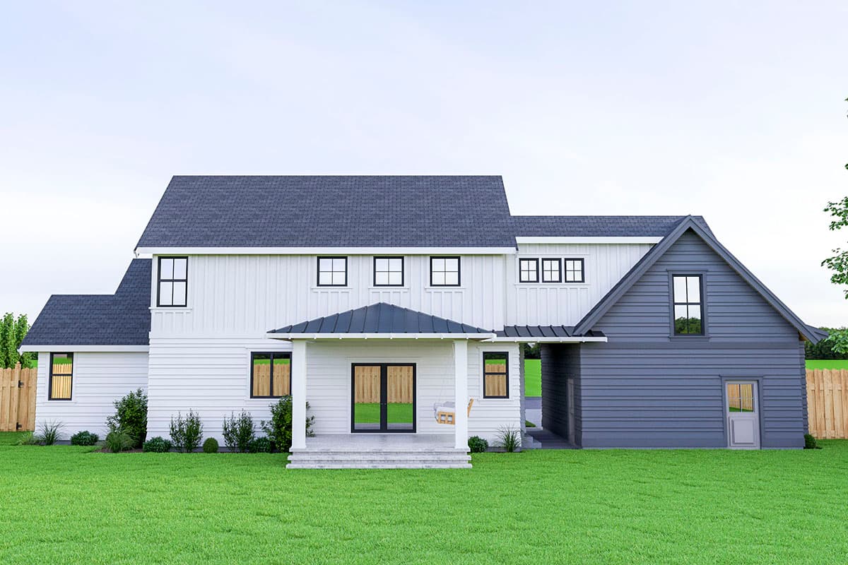 Plan 280057JWD: 3-Bed Modern Farmhouse Plan with Breezeway Attached Garage - Image #5 - Contemporary, Modern Farmhouse, New American, Transitional