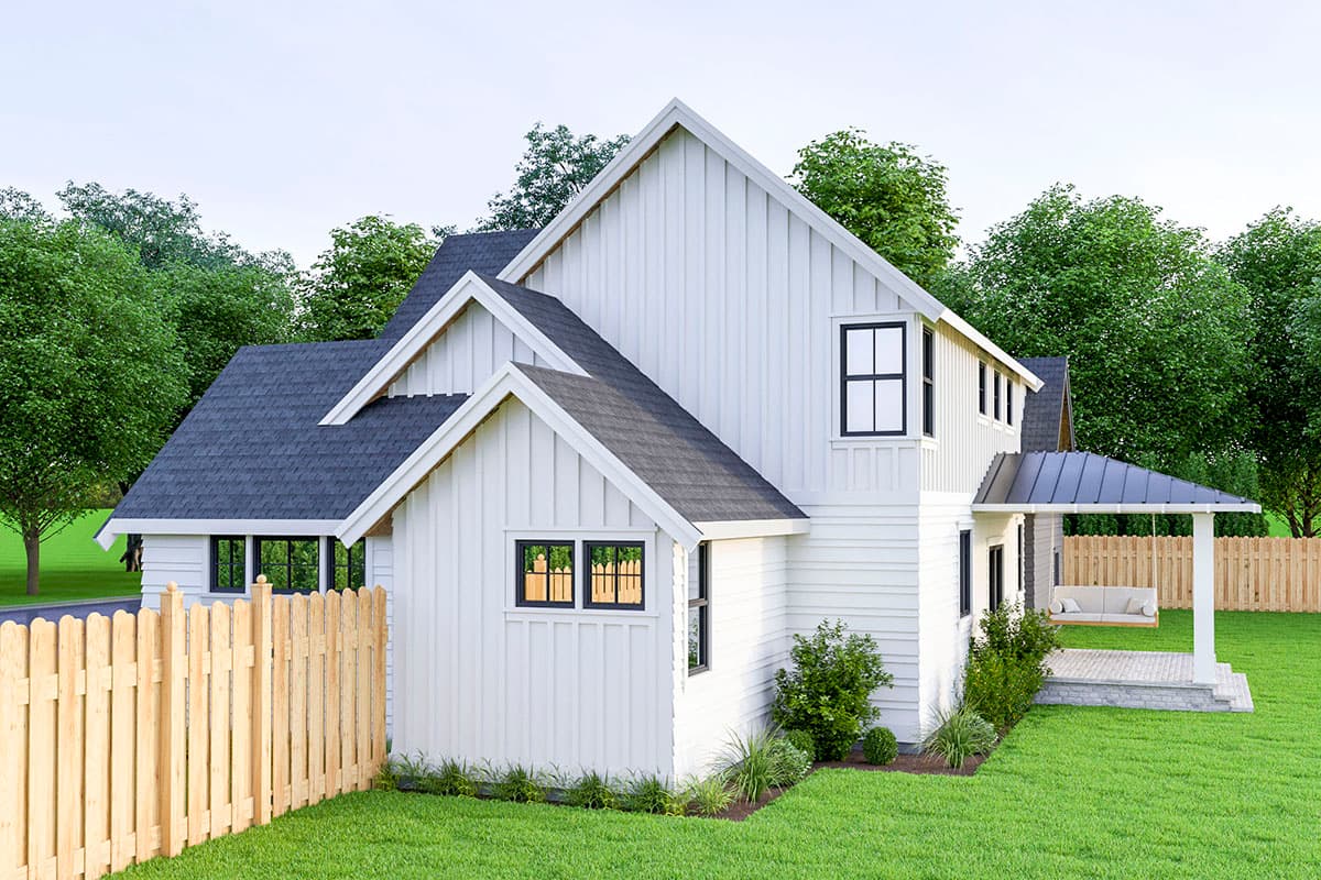 Plan 280057JWD: 3-Bed Modern Farmhouse Plan with Breezeway Attached Garage - Image #6 - Contemporary, Modern Farmhouse, New American, Transitional