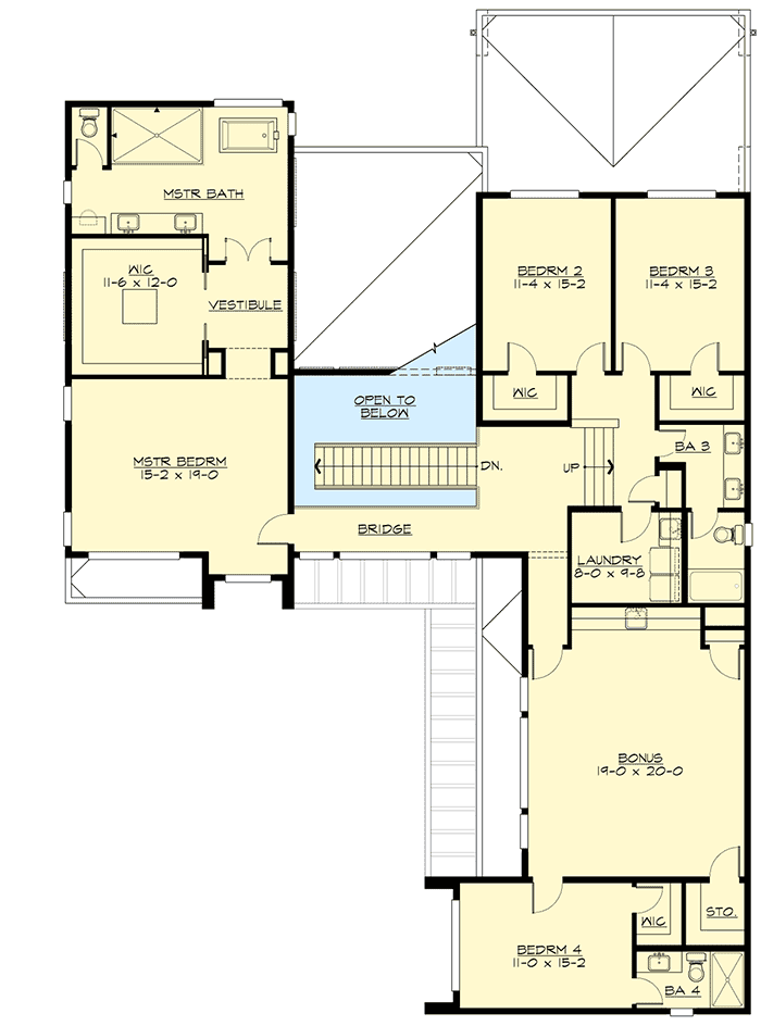 Plan 23835JD: Eye-catching Contemporary House Plan with Indoor / Outdoor Living Space - Floor Plan - 2nd Floor - Contemporary, Modern, Northwest