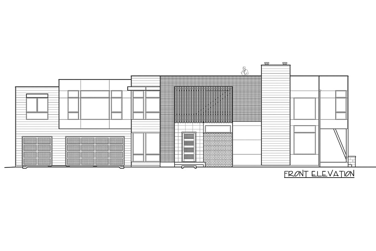 Plan 23836JD: Contemporary House Plan with Roof-top Deck - Image #7 - Modern, Northwest