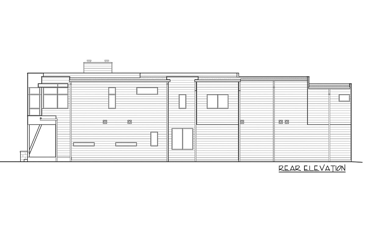 Plan 23836JD: Contemporary House Plan with Roof-top Deck - Image #9 - Modern, Northwest