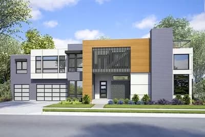 Contemporary House Plan with Roof-top Deck