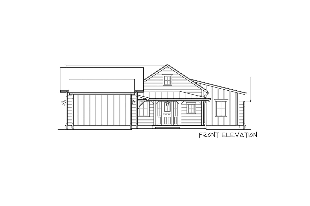 Plan 23838JD: New American House Plan with Vaulted Great Room and One-Level Living - 2210 Sq Ft - Image #4 - Craftsman, Modern Farmhouse, New American, Ranch
