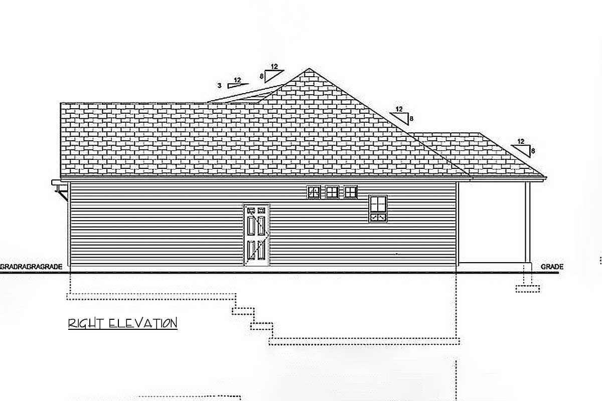 Plan 67755MG: Craftsman Ranch with Attractive Shed Dormer - 1244 Sq Ft - Image #4 - Craftsman, Northwest, Ranch