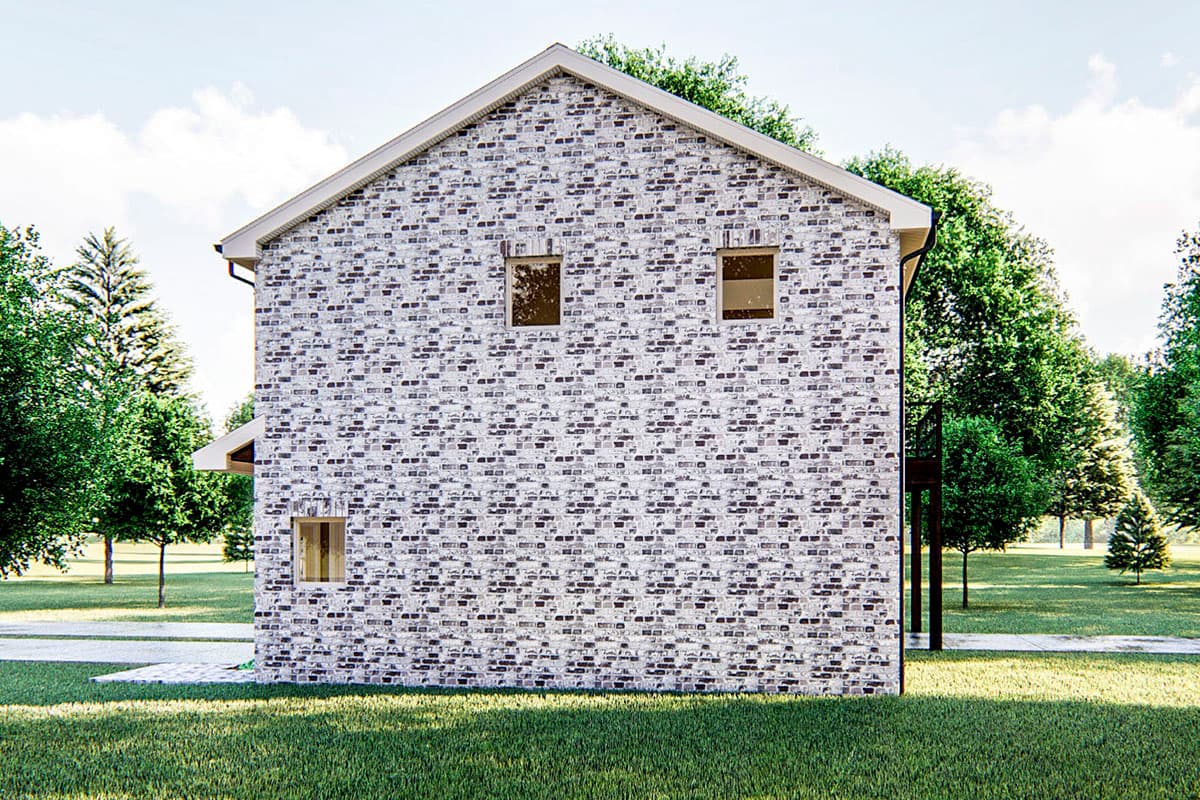 Plan 62789DJ: Drive-Through Garage Apartment Plan with Second Floor Covered Deck - Image #4 - Carriage, Traditional, Vacation