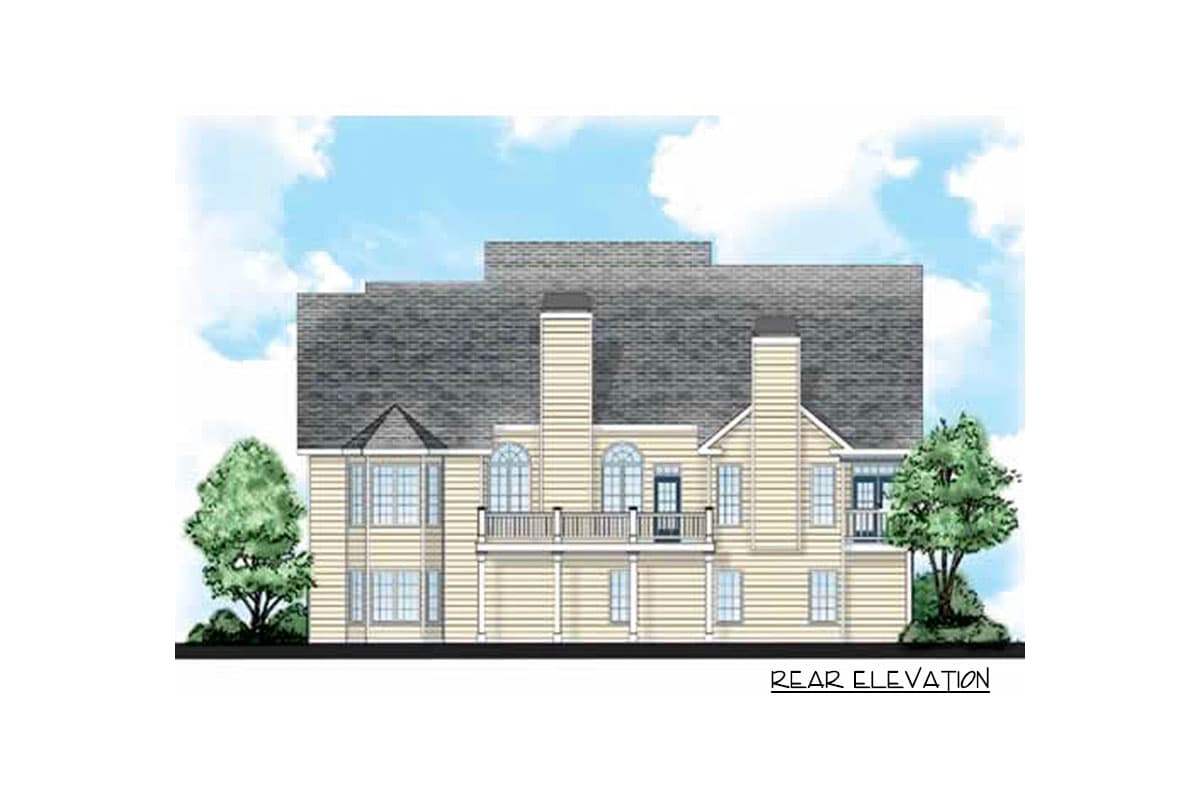 Plan 710296BTZ: 4-Bed House Plan with Vaulted Family Room - Image #12 - Southern, Traditional