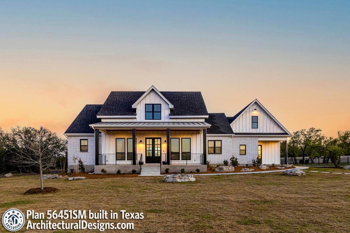 build gallery item - Modern Farmhouse Plan 56451SM Comes to Life in Texas