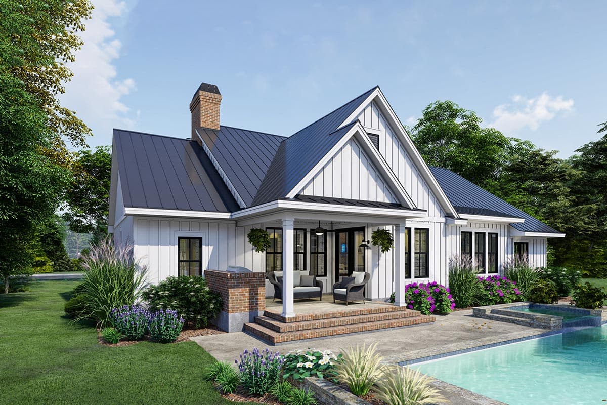 Plan 16913WG: Country Home Plan with Welcoming Front Porch and Bonus Expansion - Image #7 - Cottage, Country, Farmhouse, Hill Country, New American, Southern