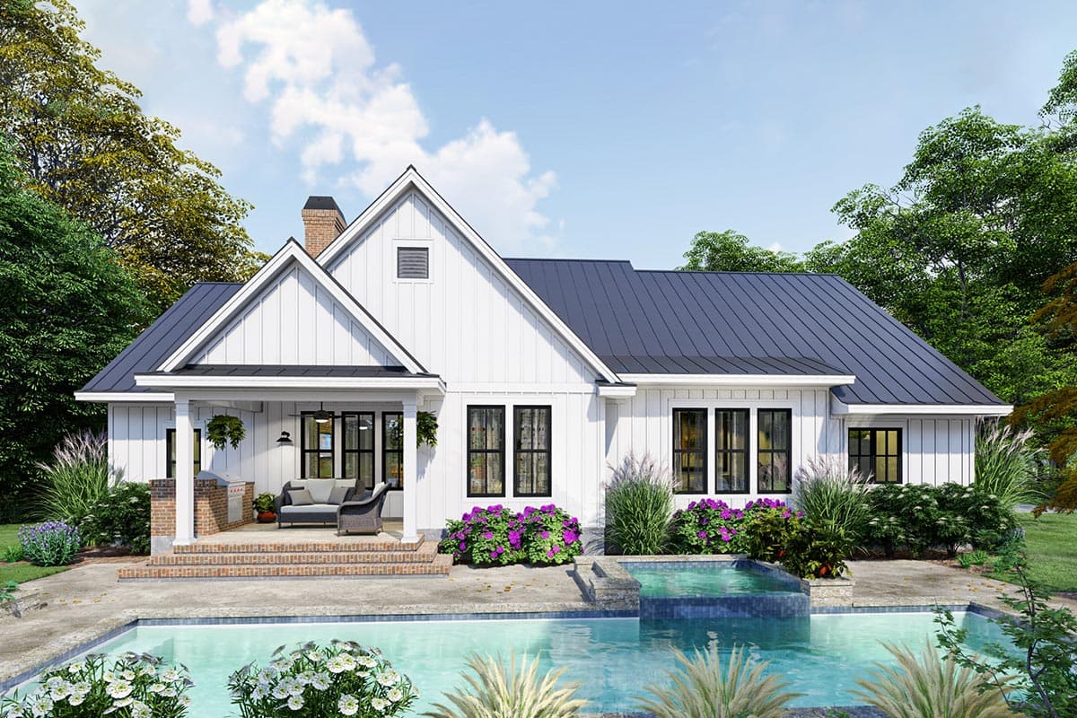 Plan 16913WG: Country Home Plan with Welcoming Front Porch and Bonus Expansion - Image #8 - Cottage, Country, Farmhouse, Hill Country, New American, Southern
