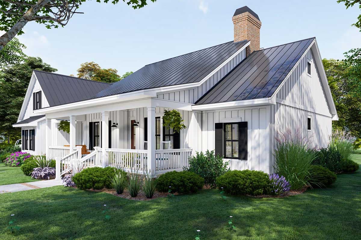Plan 16913WG: Country Home Plan with Welcoming Front Porch and Bonus Expansion - Image #6 - Cottage, Country, Farmhouse, Hill Country, New American, Southern