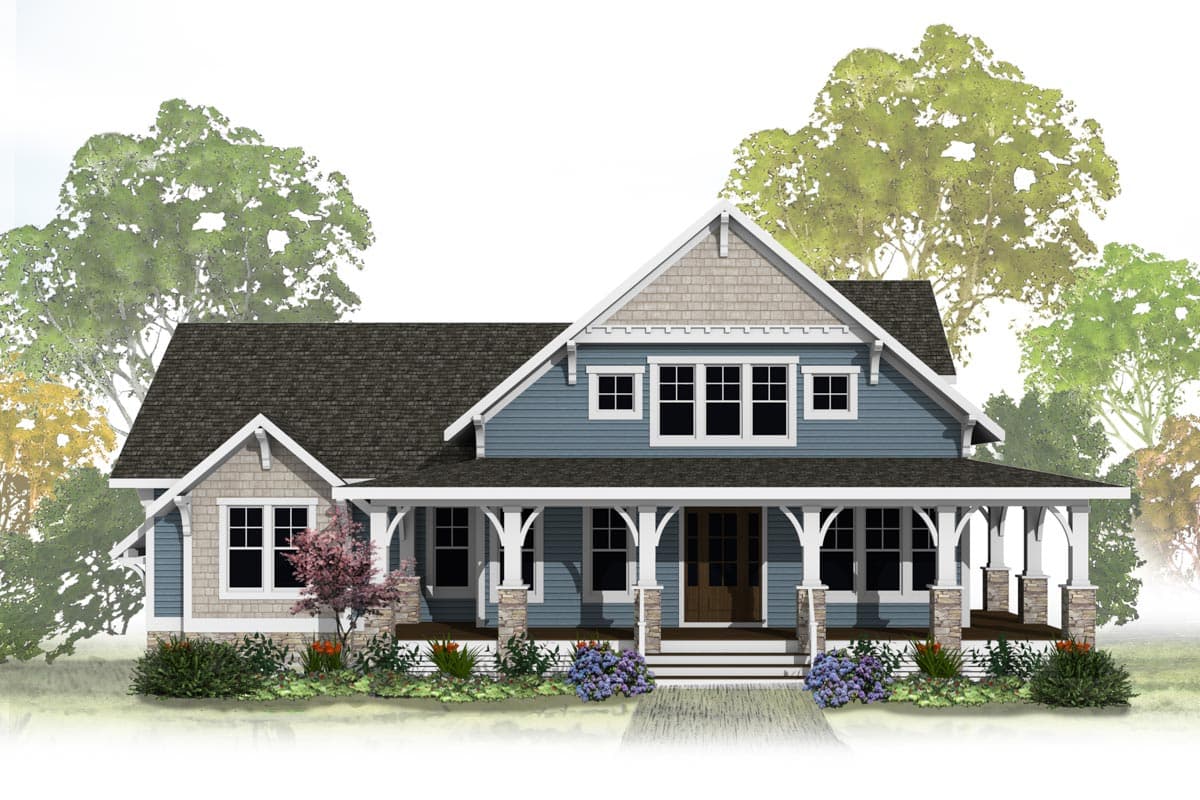 Plan 500067VV: 4-Bed Exclusive Craftsman House Plan with Main Floor Master - 2984 Sq Ft - Image #8 - Country, Craftsman, New American, Northwest