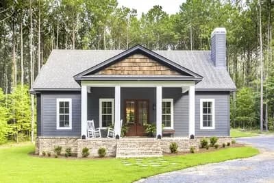 Storybook Bungalow with Large Front and Back Porches - 1631 Sq Ft