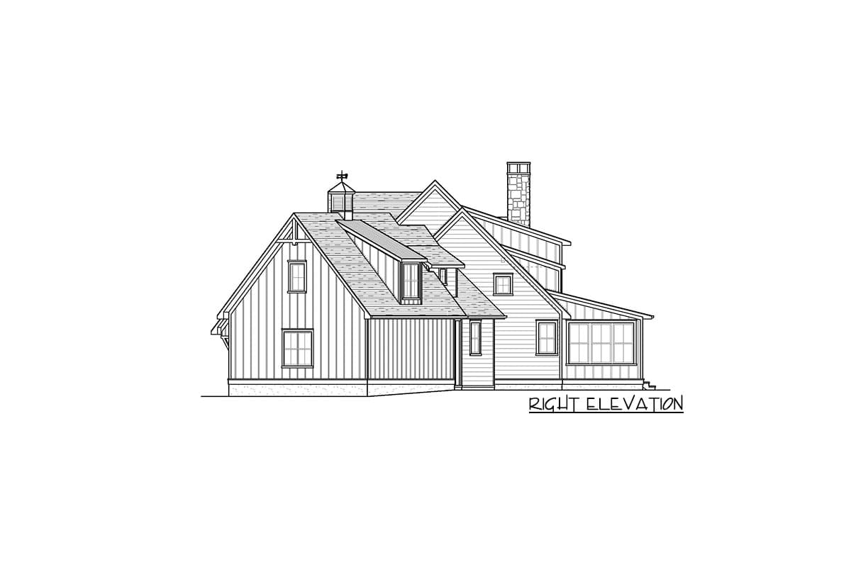 Plan 93129EL: Superb Low Country House Plan with Future Bonus Room above Garage - Image #7 - Country, Farmhouse, Low Country, Modern Farmhouse, New American