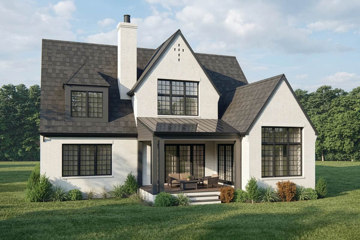 Plan 93130EL: Exclusive Two-Story House Plan with Main-level Master - Image #2 - European, French Country, Transitional