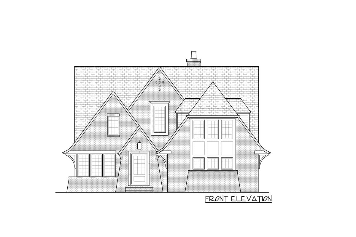 Plan 93130EL: Exclusive Two-Story House Plan with Main-level Master - Image #7 - European, French Country, Transitional
