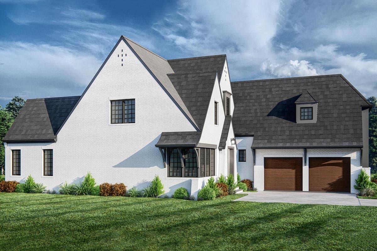 Plan 93130EL: Exclusive Two-Story House Plan with Main-level Master - Image #4 - European, French Country, Transitional