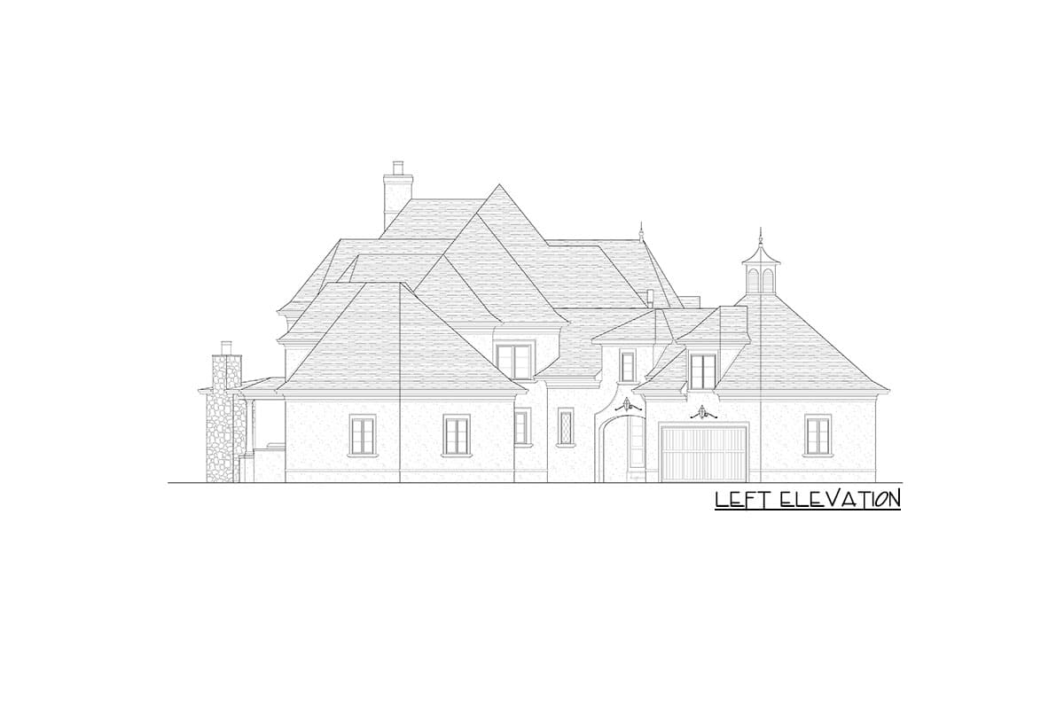 Plan 93136EL: Luxurious European House Plan with Upstairs Man Cave and Theater - 6841 Sq Ft - Image #23 - European, French Country, Traditional