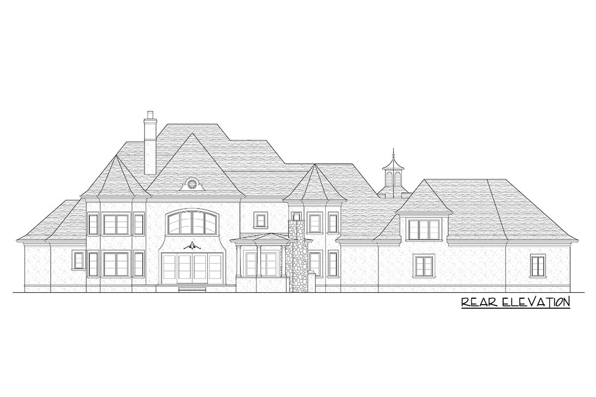 Plan 93136EL: Luxurious European House Plan with Upstairs Man Cave and Theater - 6841 Sq Ft - Image #24 - European, French Country, Traditional