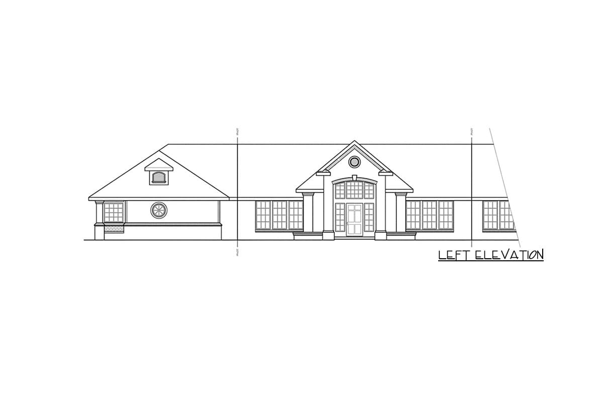 Plan 72968DA: Spacious One-Story House Plan for a Corner Lot - Image #4 - Southern, Traditional