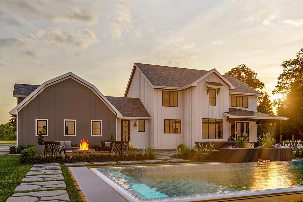 Plan 62790DJ: Modern Farmhouse Plan with Side-Load Barn-Style Garage - 2970 Sq Ft - Image #8 - Country, Farmhouse, Modern Farmhouse, New American, Traditional