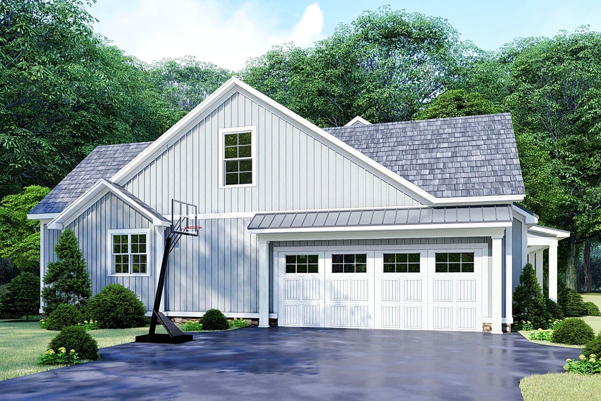 Plan 70634MK: 3-Bed Modern Farmhouse Plan with Bonus Room Above the Garage - Image #7 - Cottage, Country, Farmhouse, Modern Farmhouse, New American, Southern