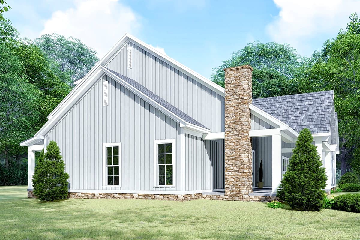 Plan 70634MK: 3-Bed Modern Farmhouse Plan with Bonus Room Above the Garage - Image #9 - Cottage, Country, Farmhouse, Modern Farmhouse, New American, Southern