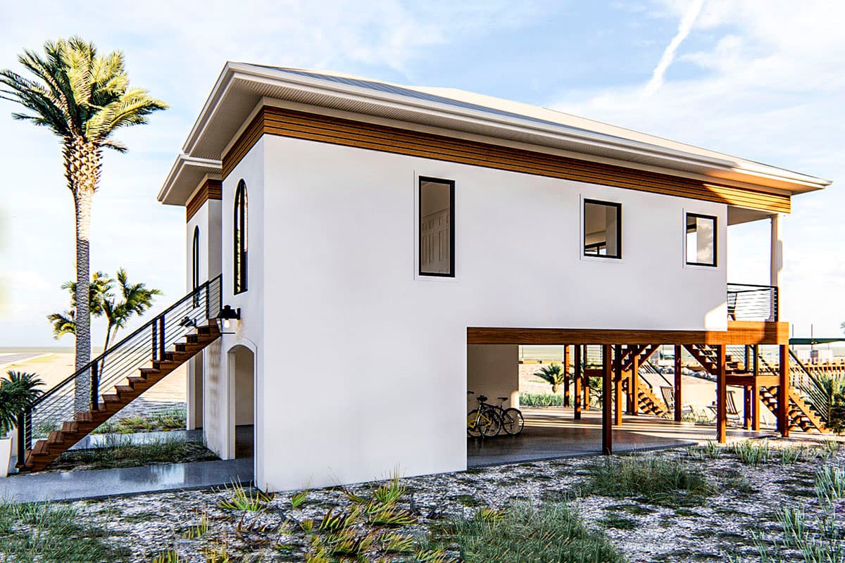 Plan 62791DJ: Coastal House Plan with Waterfront Views From Every Room - Image #4 - Beach, Coastal, Florida-Style, Low Country, Mediterranean, Tuscan, Vacation