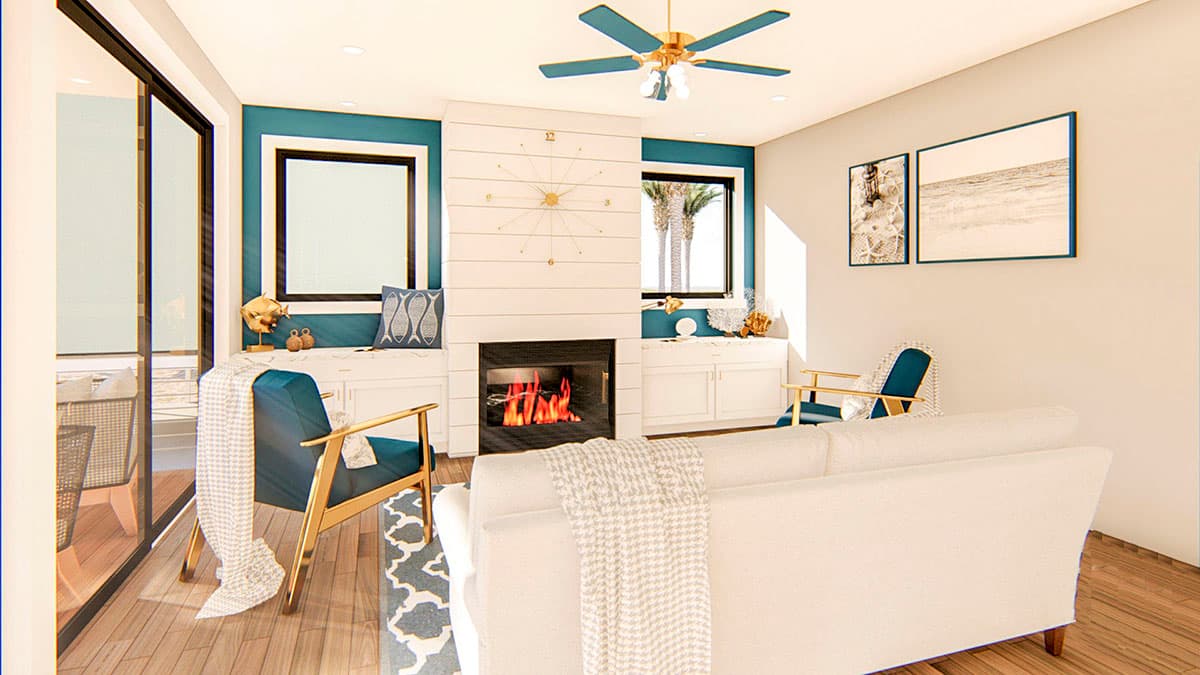 Plan 62791DJ: Coastal House Plan with Waterfront Views From Every Room - Image #7 - Beach, Coastal, Florida-Style, Low Country, Mediterranean, Tuscan, Vacation