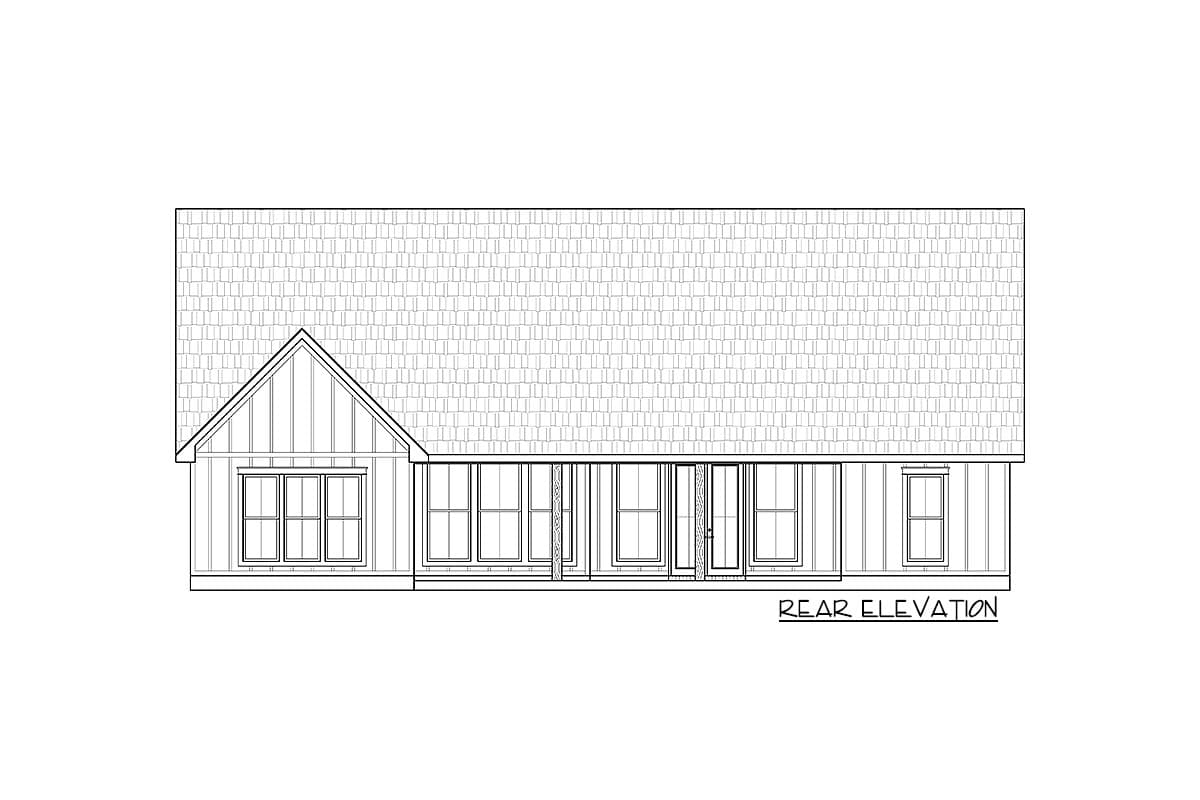 Plan 56452SM: Split Bed Modern Farmhouse Plan with Shed Dormer - 1814 Sq Ft - Image #4 - Cottage, Country, Craftsman, Farmhouse, Modern Farmhouse, New American, Southern