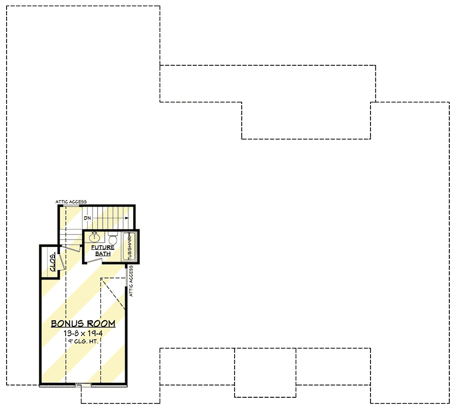 Plan 51809HZ: 4-Bed Modern Farmhouse House Plan with Split Bedrooms - 2751 Sq Ft - Floor Plan - Bonus Level - Country, European, Farmhouse, French Country, Modern Farmhouse, Southern, Traditional