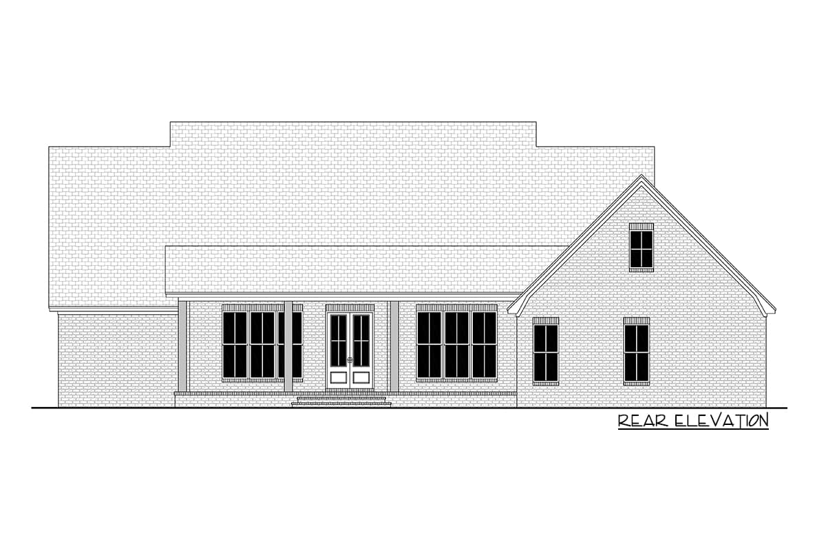 Plan 51809HZ: 4-Bed Modern Farmhouse House Plan with Split Bedrooms - 2751 Sq Ft - Image #6 - Country, European, Farmhouse, French Country, Modern Farmhouse, Southern, Traditional