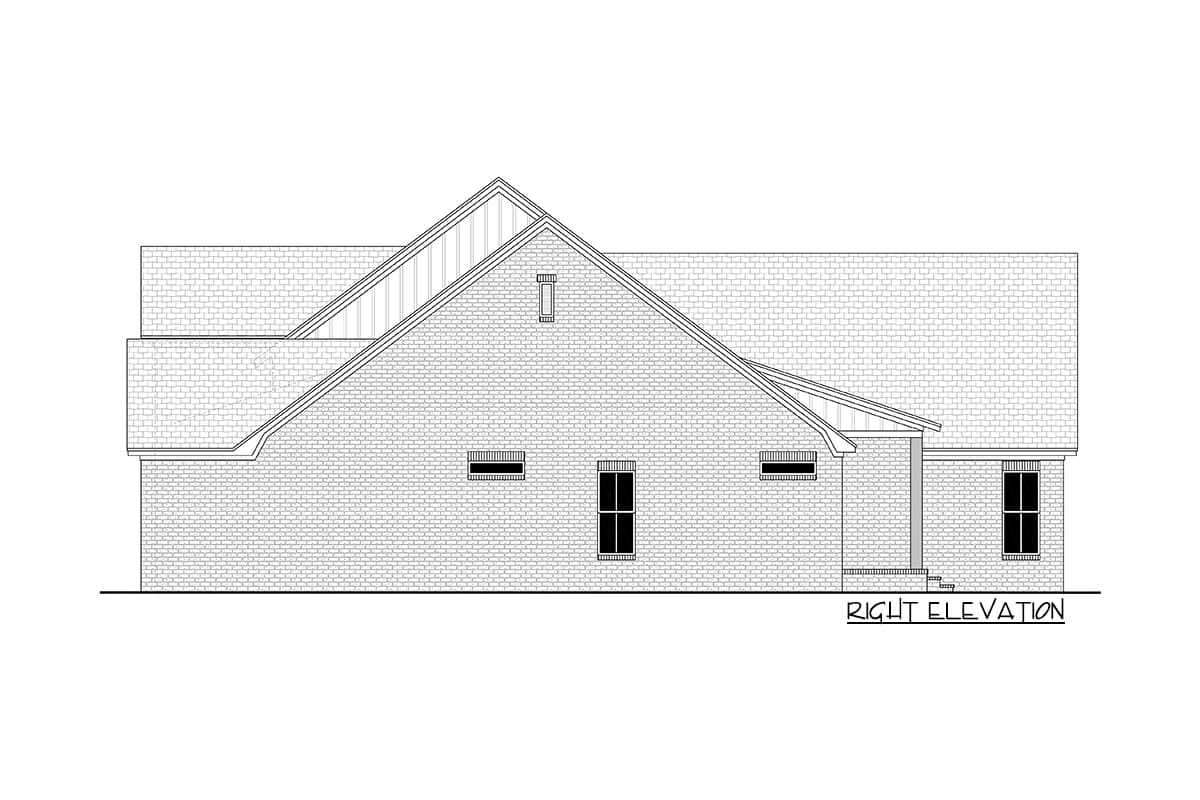 Plan 51809HZ: 4-Bed Modern Farmhouse House Plan with Split Bedrooms - 2751 Sq Ft - Image #7 - Country, European, Farmhouse, French Country, Modern Farmhouse, Southern, Traditional