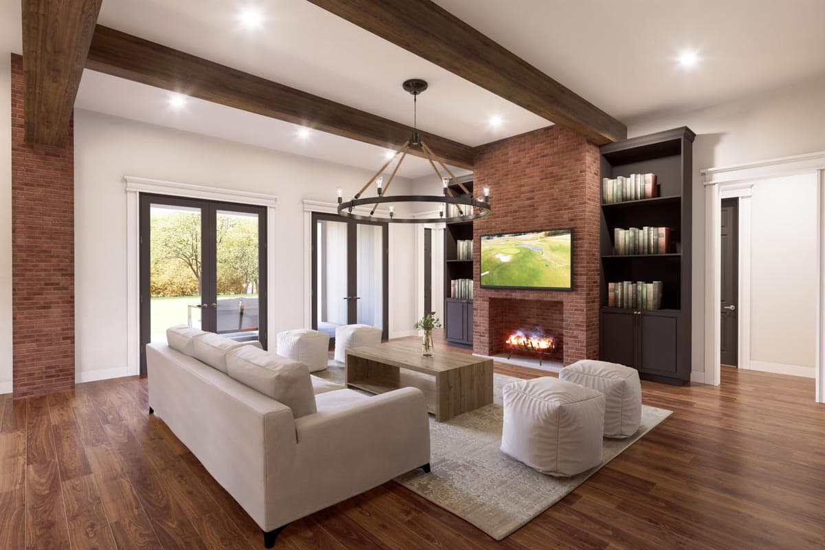 Plan 51810HZ: Stylish 4-Bed Modern Farmhouse Plan with Vaulted Master Suite - 3076 Sq Ft - Image #6 - Country, Craftsman, Farmhouse, Modern Farmhouse, New American, Traditional