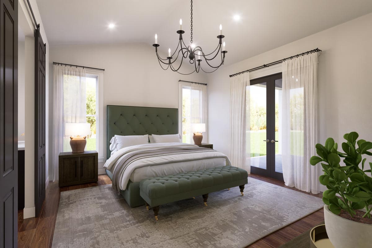 Plan 51810HZ: Stylish 4-Bed Modern Farmhouse Plan with Vaulted Master Suite - 3076 Sq Ft - Image #7 - Country, Craftsman, Farmhouse, Modern Farmhouse, New American, Traditional