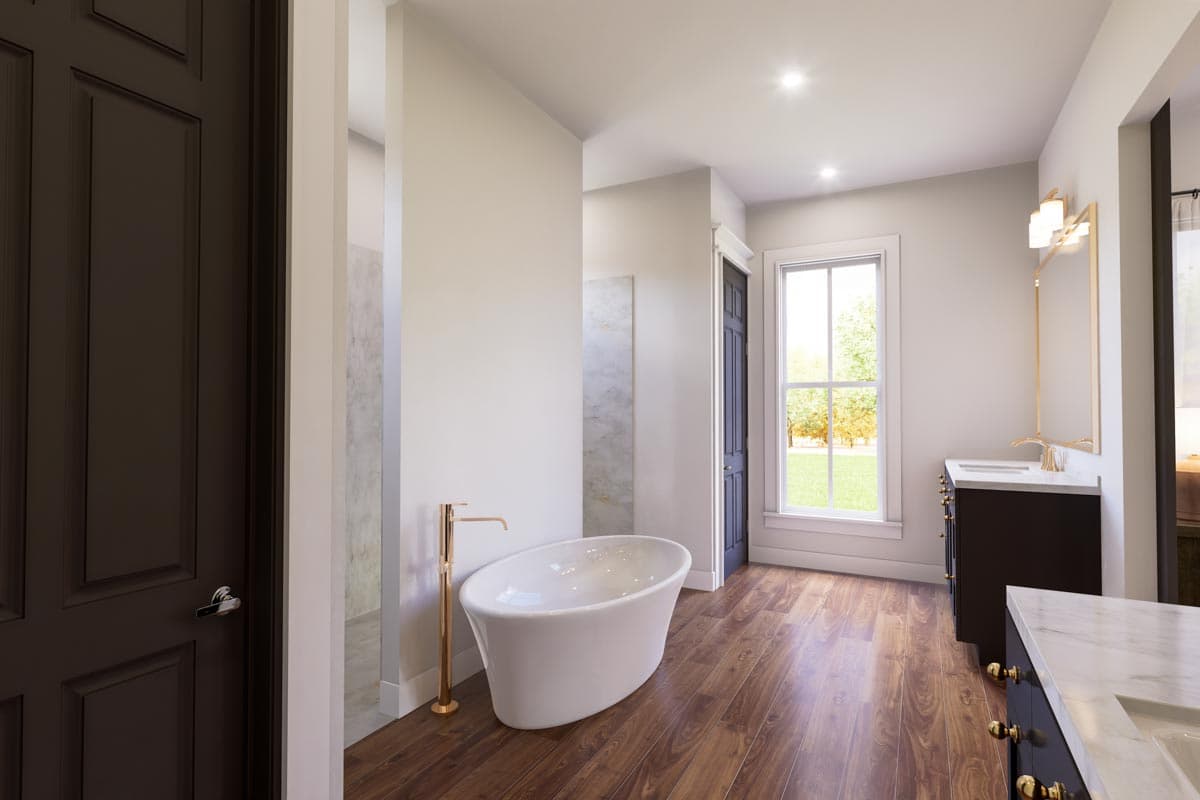 Plan 51810HZ: Stylish 4-Bed Modern Farmhouse Plan with Vaulted Master Suite - 3076 Sq Ft - Image #8 - Country, Craftsman, Farmhouse, Modern Farmhouse, New American, Traditional