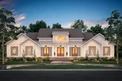 Stylish 4-Bed Modern Farmhouse Plan with Vaulted Master Suite - 3076 Sq Ft