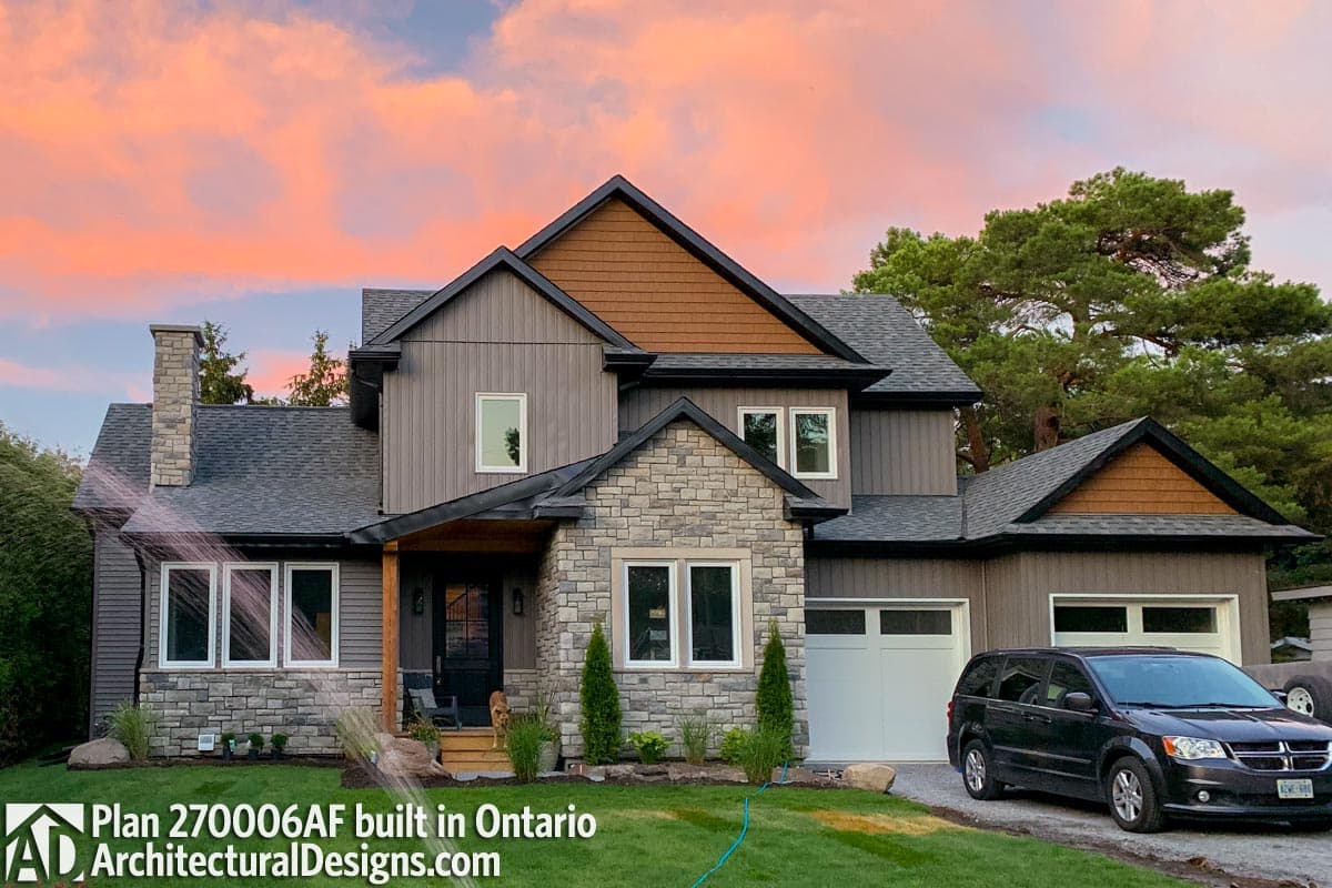 Plan 270006AF: 3-Bed Modern Farmhouse Plan with Two-story Great Room - Image #4 - Farmhouse, Modern Farmhouse, New American