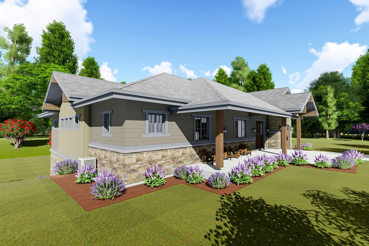 Plan 64475SC: Rustic Open Concept House Plan with Optional Lower Level - Image #4 - Craftsman, Mountain, Northwest, Rustic